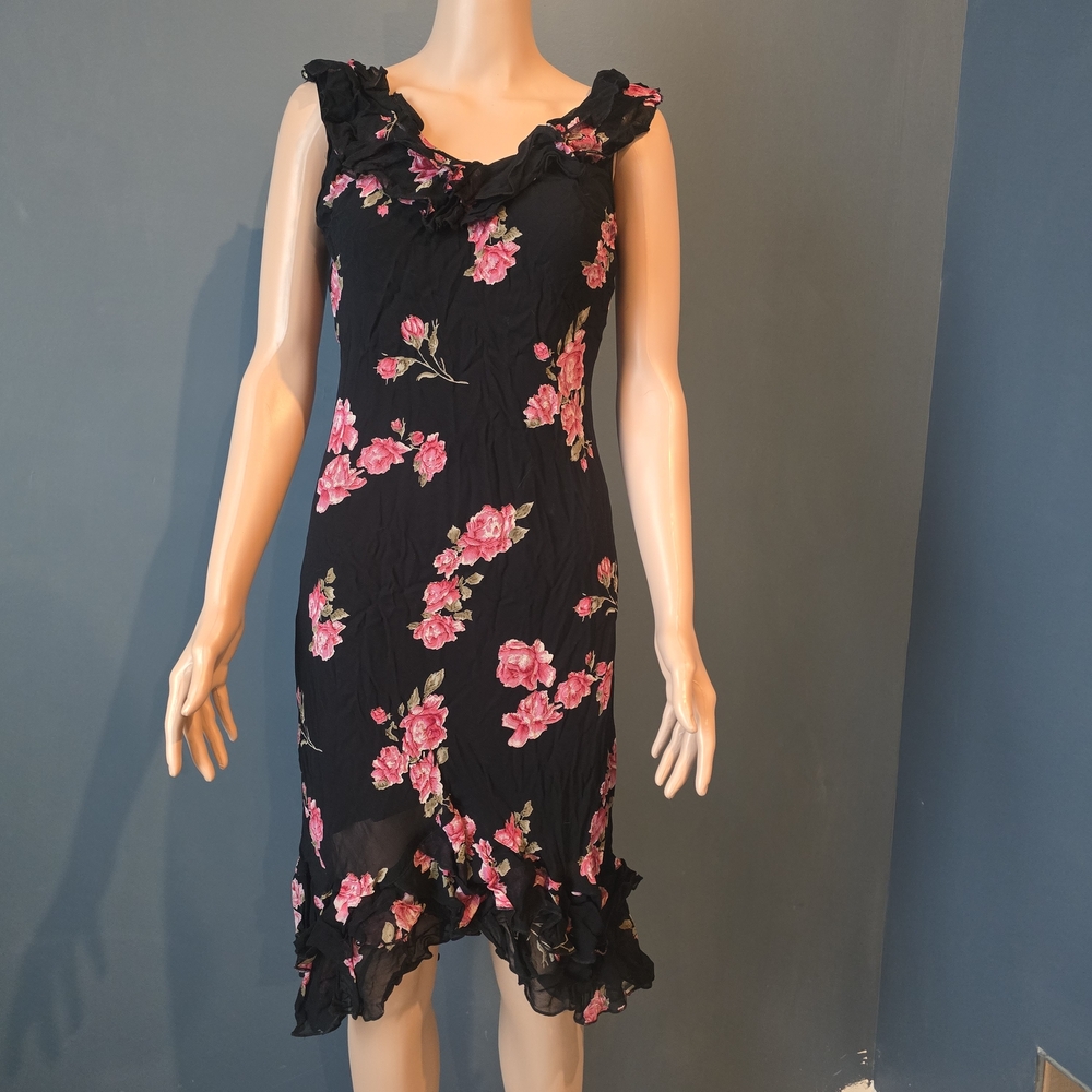 Floral Black Dress